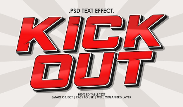 Kick out text style effect