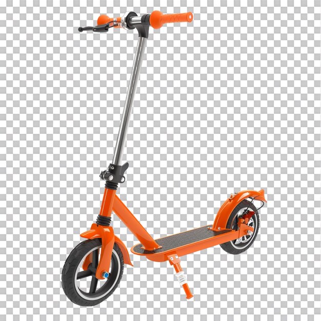 PSD kick scooter isolated on transparent background