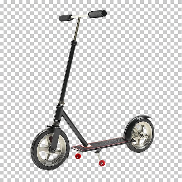 PSD kick scooter isolated on transparent background