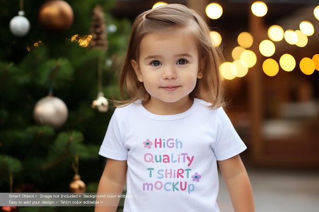 kid apparel mockups christmas background