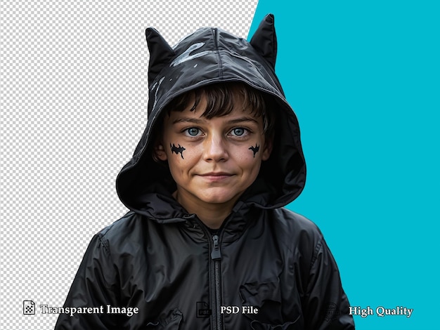 Kid in Halloween Costume Transparent