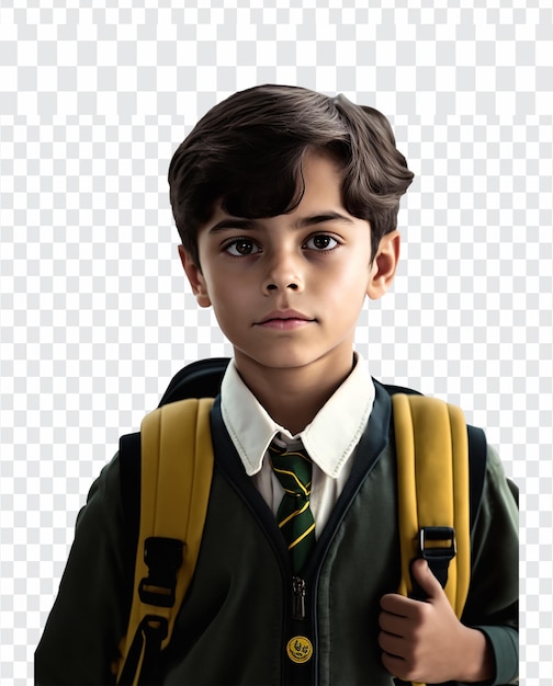 Kid Student With Backpack Isolated on Transparent Background