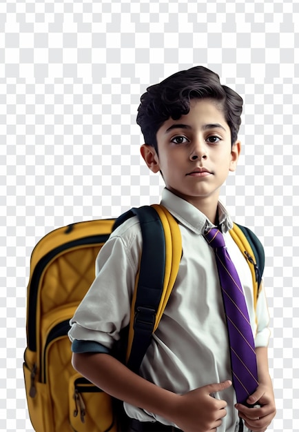 Kid Student With Backpack Isolated on Transparent Background