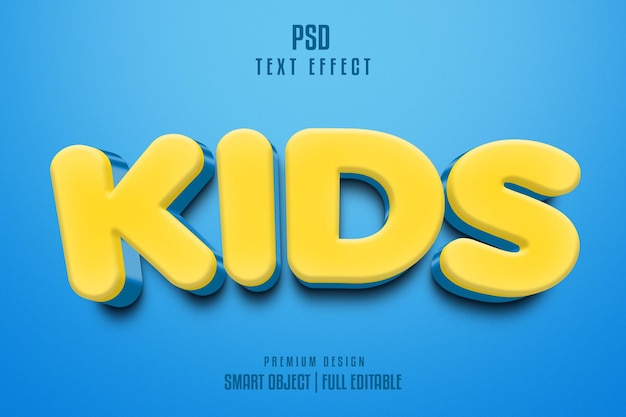 Kids 3D Text Effect Style