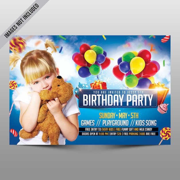 Kids Birthday Party Flyer