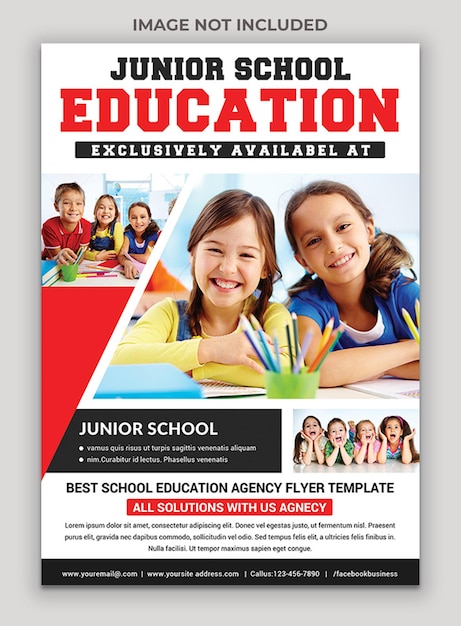 PSD kids education flyer