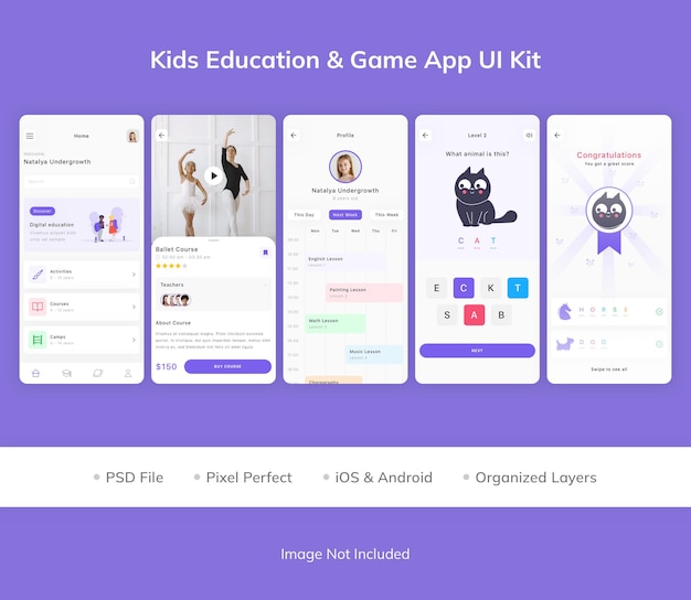 Kids Education and Game App UI Kit