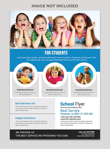 PSD kids education school admission flyer