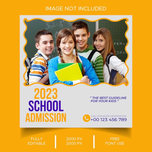 Kids Education Social Media Instagram Post Banner Template