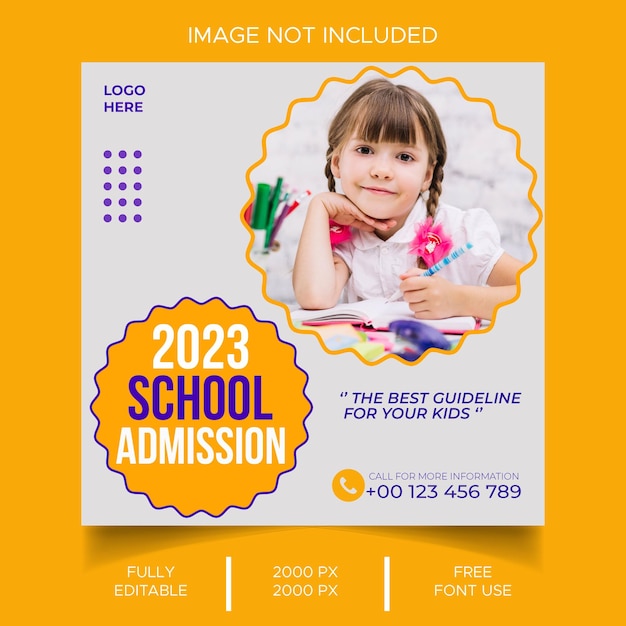 Kids Education Social Media Instagram Post Banner Template