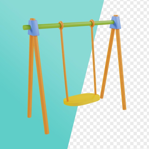 Kids playground 3d icon render clipart