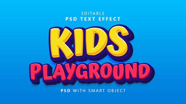 Kids playground text effect