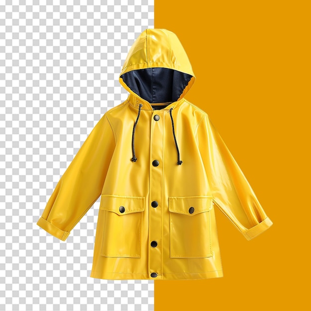 PSD kids raincoat png isolated on transparent background