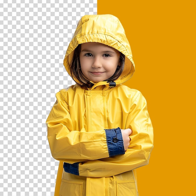 Kids raincoat png isolated on transparent background