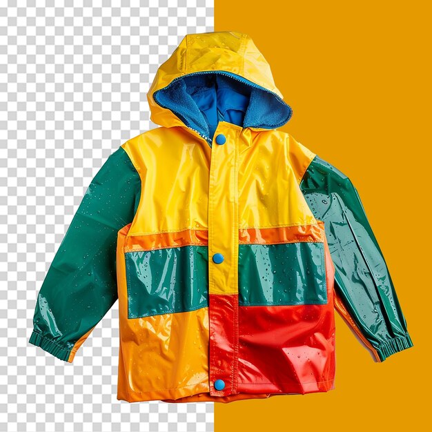 PSD kids raincoat png isolated on transparent background