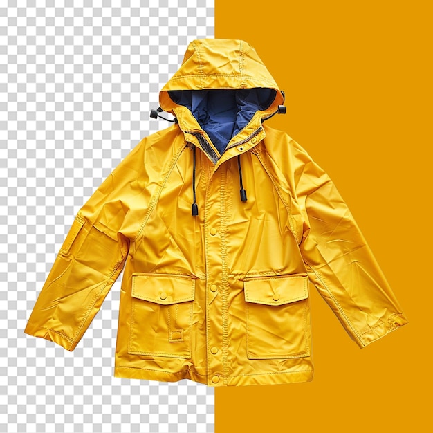 PSD kids raincoat png isolated on transparent background