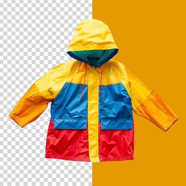 PSD kids raincoat png isolated on transparent background