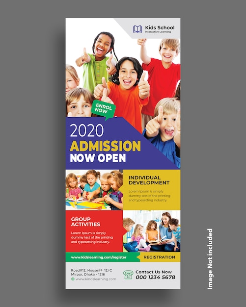 Kids School Admission Flyer Template