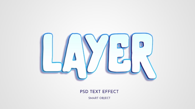 Kids show text effect editable white playful text style