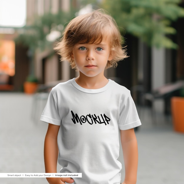 PSD kids t shirt mockup