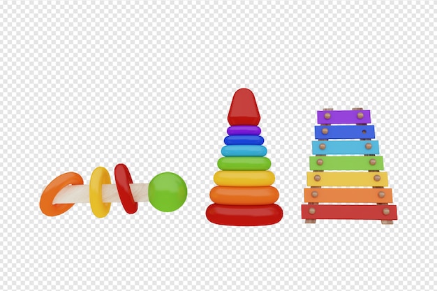 Kids toy 3d rendering