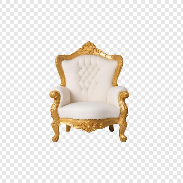 king chair isolated on transparent background