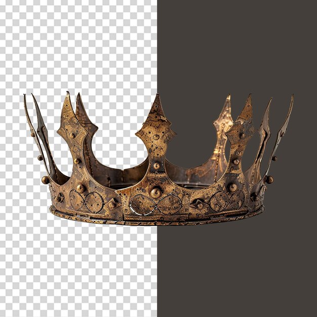 PSD king crown isolated on white background