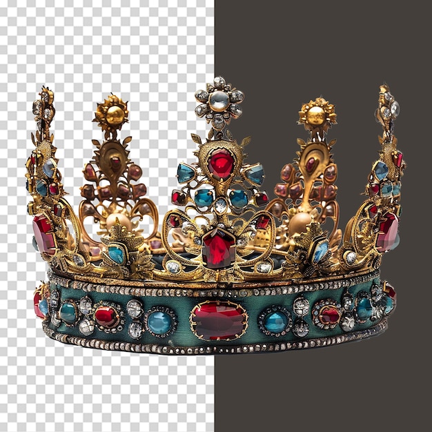 PSD king crown isolated on white background