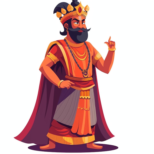 King Dasharatha indian illustration