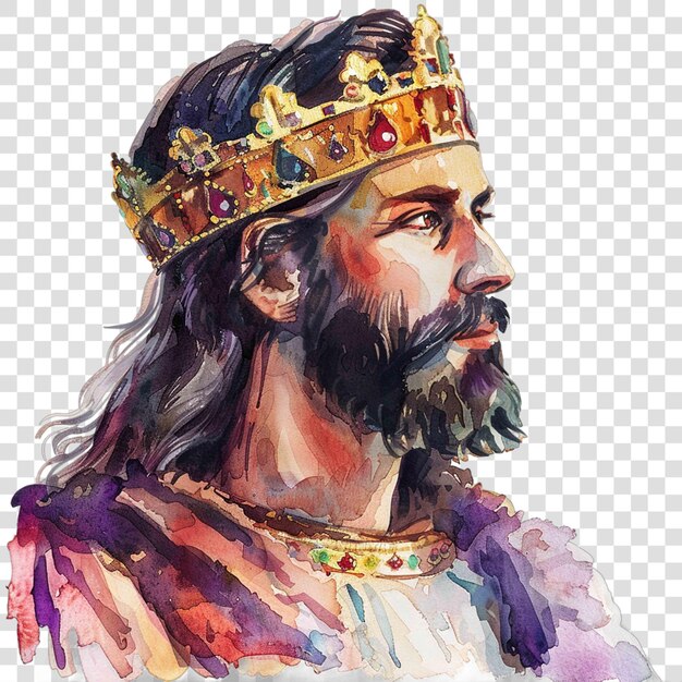 PSD king herod religious christian watercolor illustration