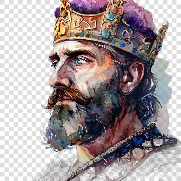 King Herod Religious Christian watercolor illustration