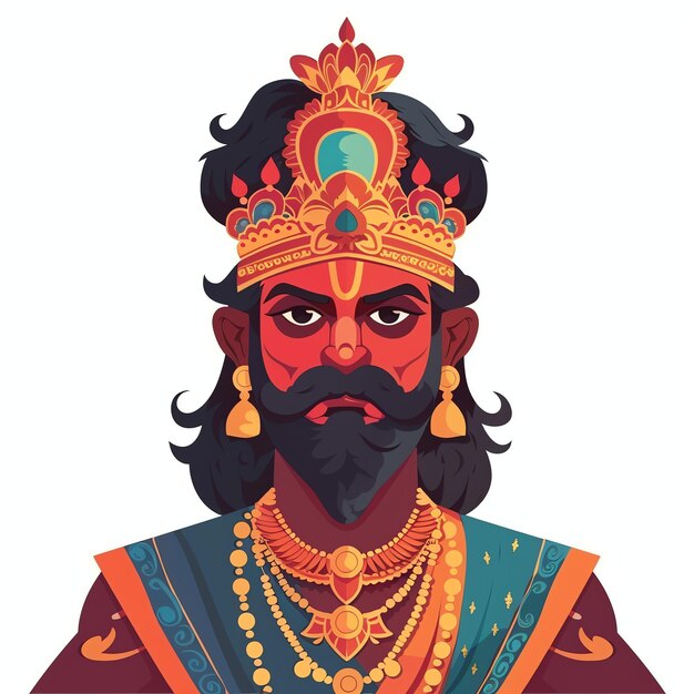 PSD king janaka indian illustration