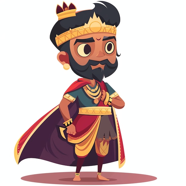 PSD king janaka indian illustration