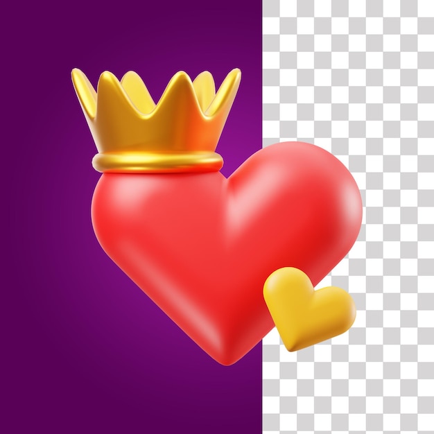 King Love 3D Icon