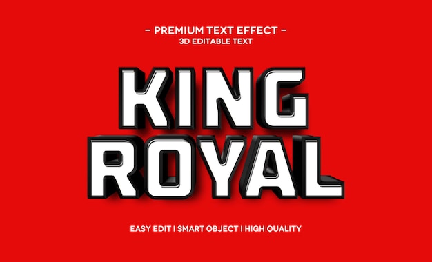 King Royal 3D Text Effect Template