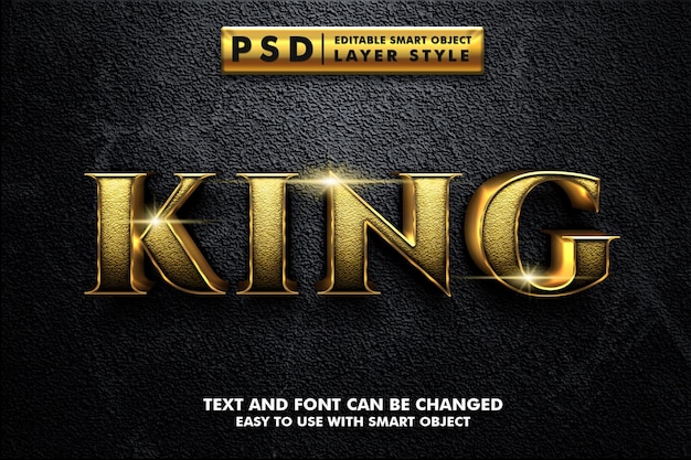 King text effect premium psd with smart object