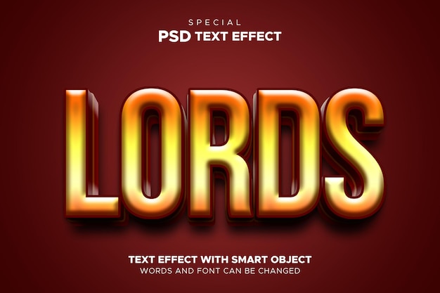 King text effect smart object mockup