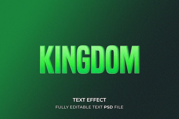 PSD kingdom editable text effect