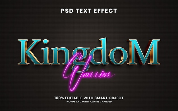 Kingdom glossy 3d text effect