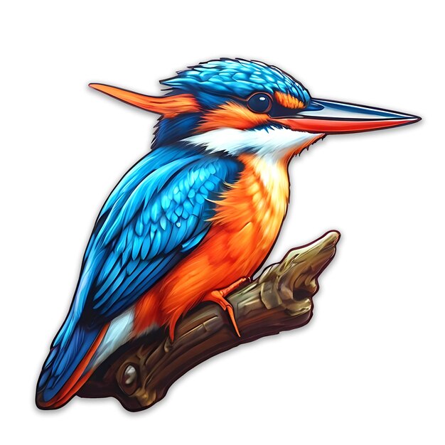 Kingfisher Bird Icon design psd