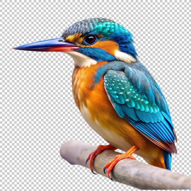 PSD kingfisher on transparent background