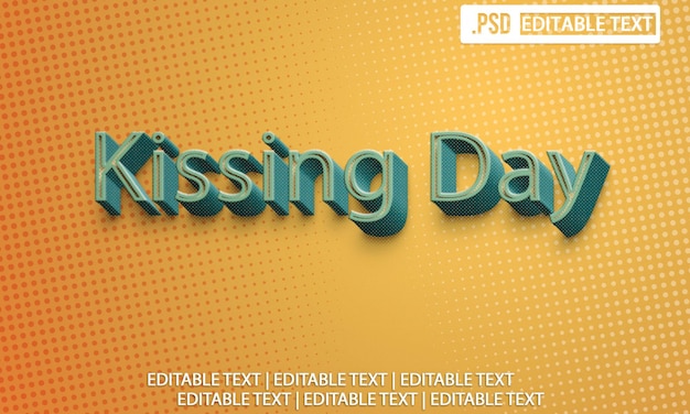 Kissing Day text style effect