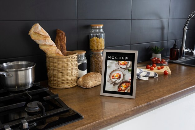 PSD kitchen frame mockup design