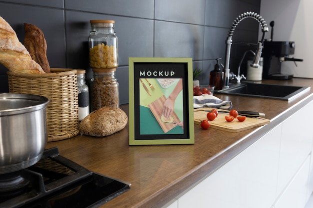 Kitchen frame mockup design