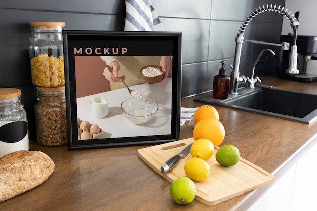 Kitchen frame mockup design