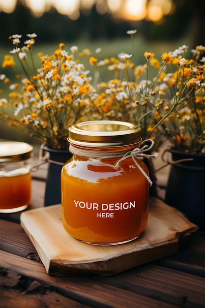 Kitchen jar mockup design