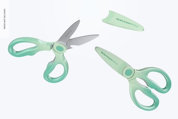 Kitchen Scissors Mockup, Floating