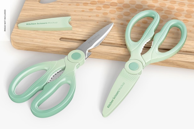 Kitchen Scissors Mockup, Perspective View