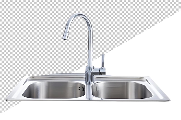 PSD a kitchen sink with a faucet and the word faucet on it