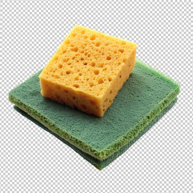 kitchen sponge on transparent background